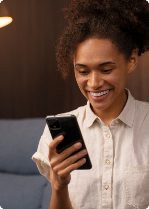 amethystPage_BusinessSolutions_Image Person using their mobile phone for wallet solutions