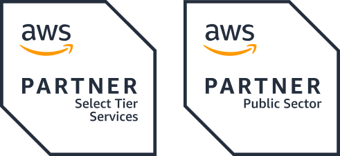 AWS Partner select tier services and public sector badges